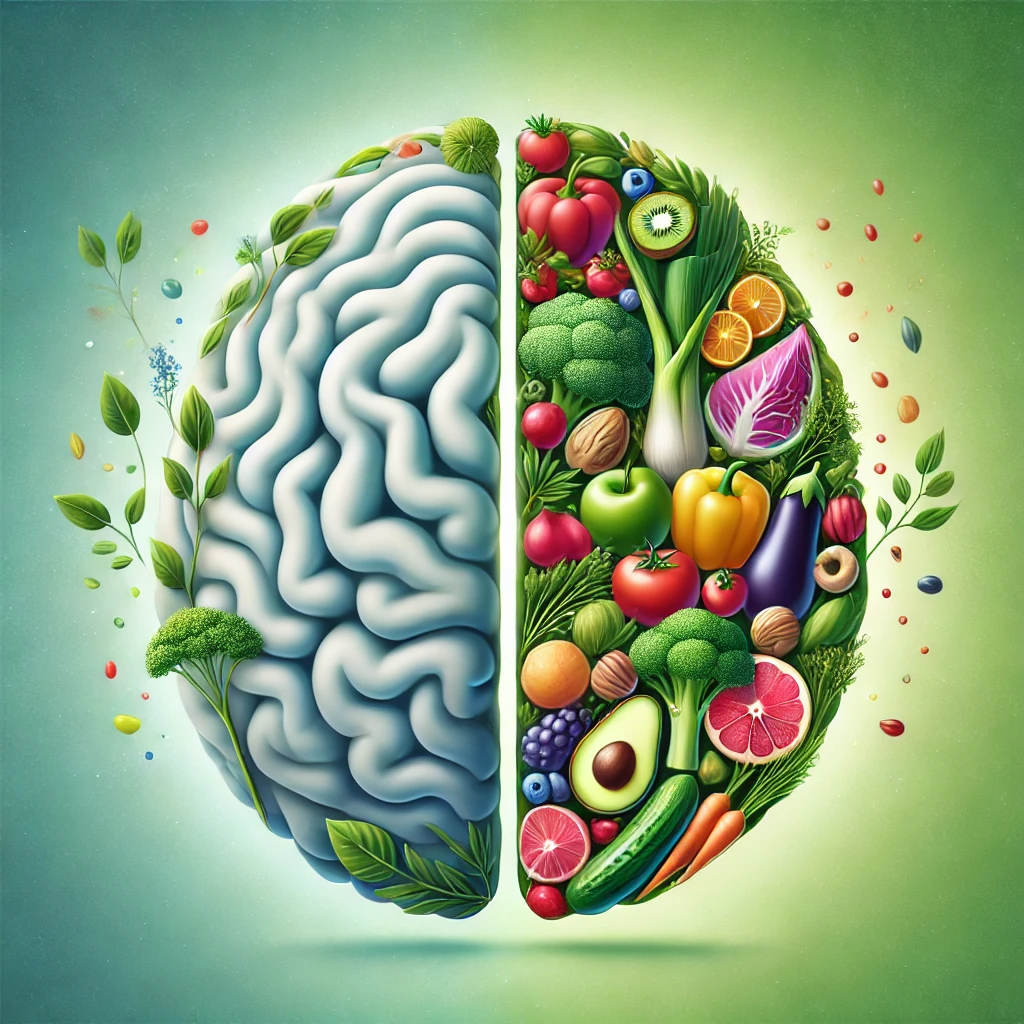 DALL·E 2025-01-14 22.47.39 - A visually appealing illustration for an article about the connection between nutrition and mental health. The image should feature a serene and balan